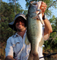 Anonymous dude uses a rattlesnake he caught to land a nice largemouth bass. 