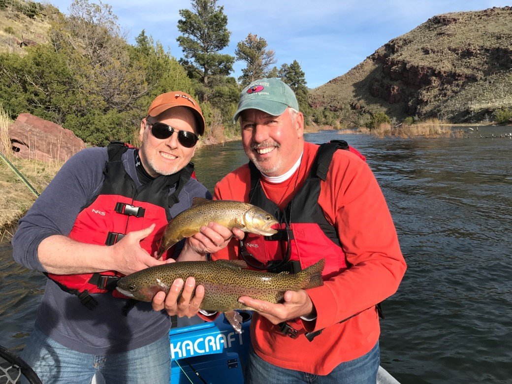 Brad and Doug R. on a float trip down a river somewhere in North America 5/2017