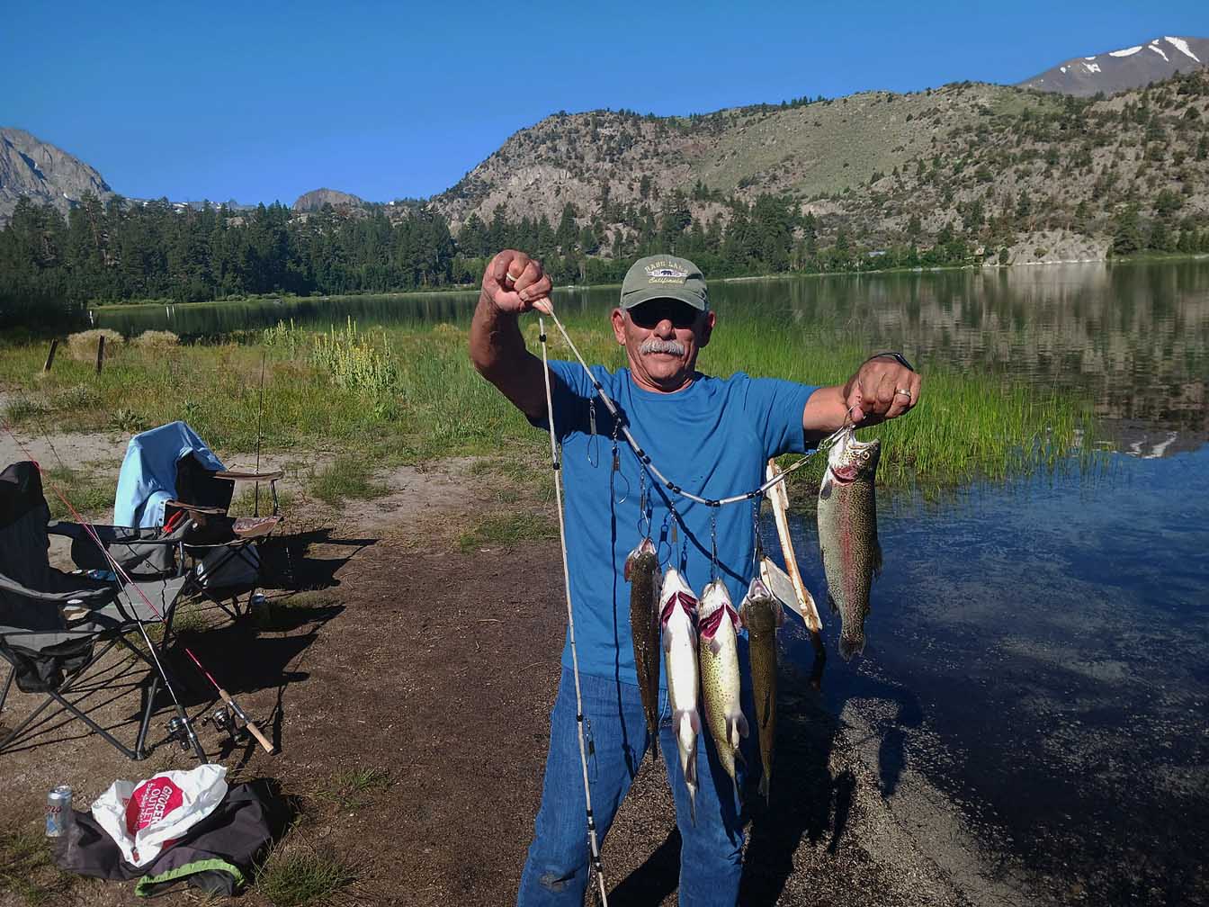 Chuck P buddy with big fat trout out of June Lake 8/10/2023