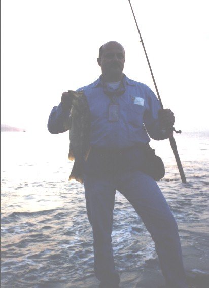 Dufish caught this 4-lb calico bass near Marineland, 10/30/1998