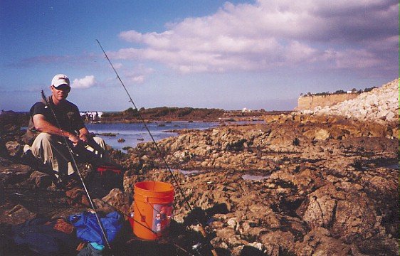 Breakwall Dan doing what he does best, hanging out, 12/2002