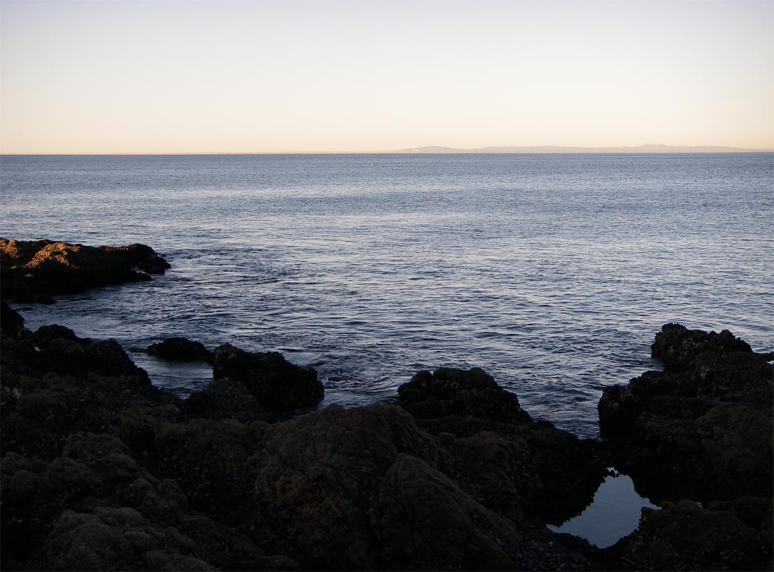 No danger at Dangerous Dan Point, Laguna Beach, thanks to the absence of swell 1/30/2009