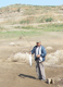 Dude lands a 5 lb class rainbow trout from the back of Third Cove at Diamond Valley Lake 2/26/2009