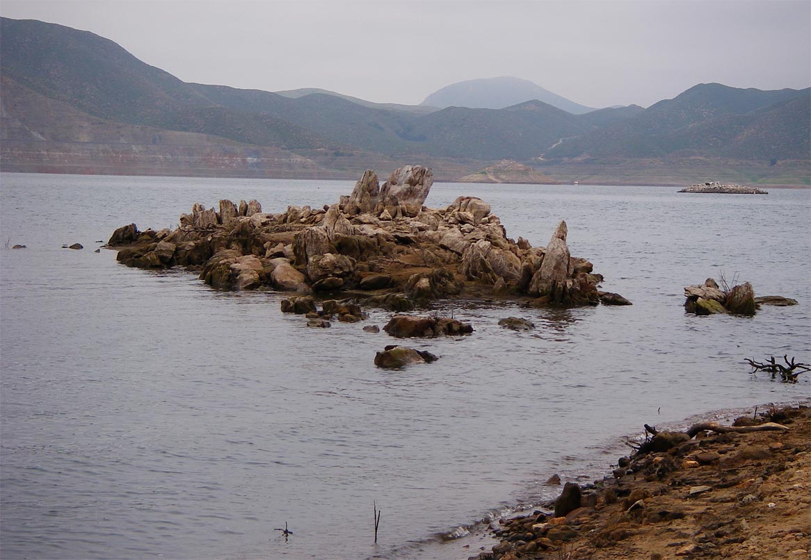 Small island within casting distance from a main point at Diamond Valley Lake 4/24/2009