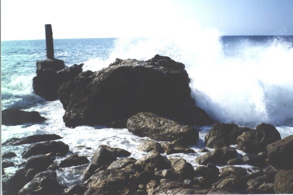 Long Point wave splash, 10/30/1998