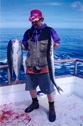 Mabe lands yellowtal and barracuda at San Clemente Island aboard the Searcher 1996