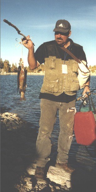 Mabe caught these nice goldens using Power Bait at my favorite lake, 9/18/2000