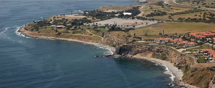 Opaleye Point bottom, Marineland Ledge middle and Long Point upper left, Palos Verdes, CA