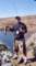 Breakwall Shane catches a 2-lb. trout at Diamond Valley Lake while Dufish catches goose eggs, 10/2005