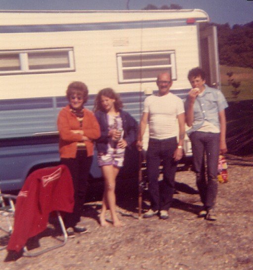 Dufish Family on another fish trip in their camper, early '70s