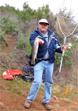 Mike Dufish nets a 3 pound class rainbow while soaking a nightcrawler under a bobber at Lake Poway 12/15/2010