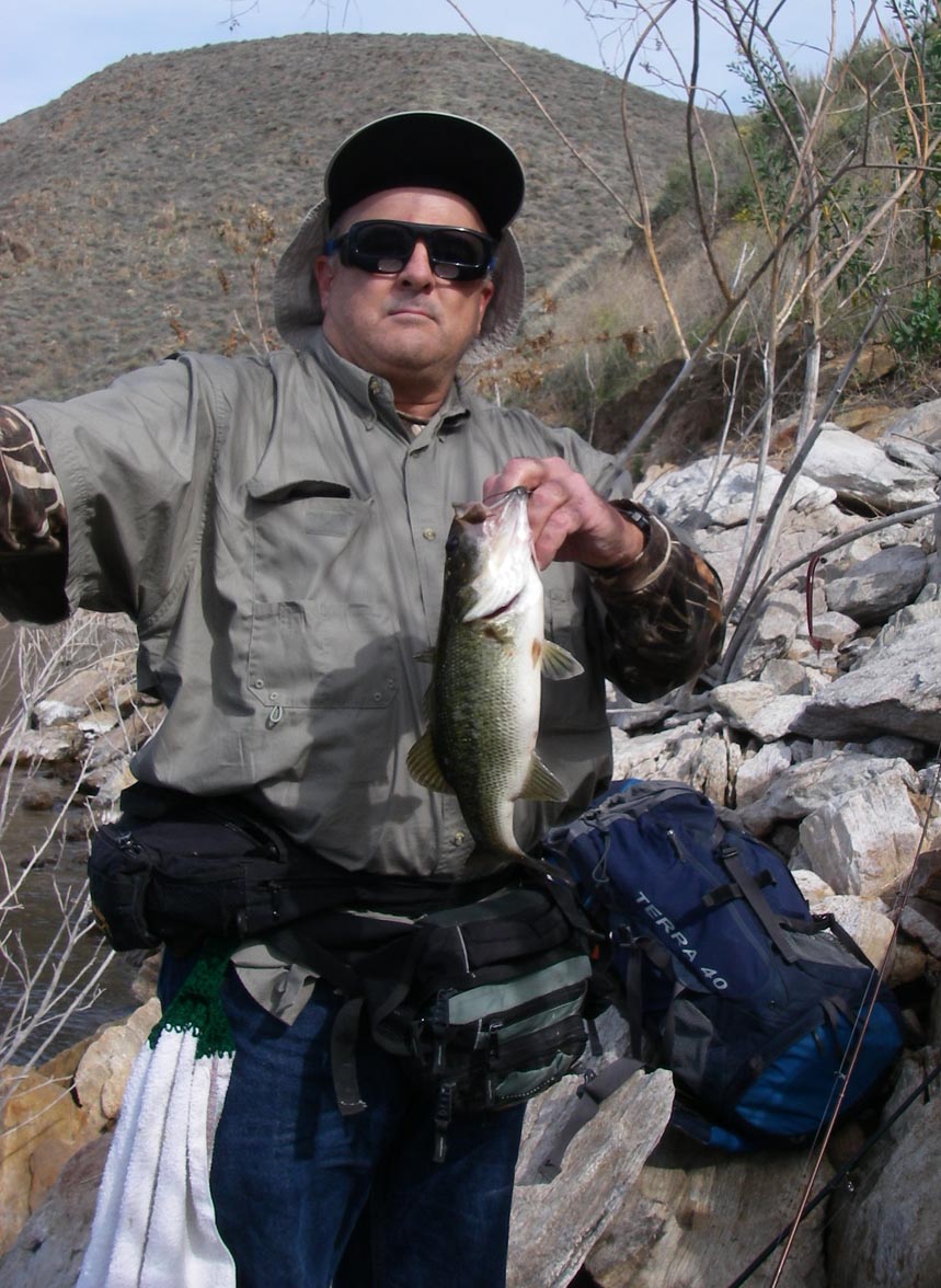 Mike Dufish with his 3rd 2lb bass of the day at Diamond Valley Lake 4/4/2012 