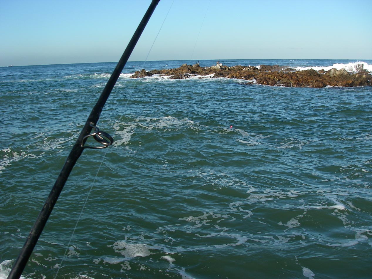Fishing for opaleye at Palos Verdes using a bubble painted bright red  10/24/2012