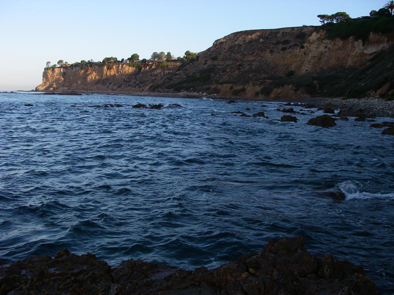 Sunrise and high tide at the fishing grounds of Palos Verdes 10/30/2013   