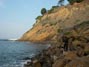 More anglers than usual fishing Christmas Tree Cove, Palos Verdes, for today's seven-foot high tide 12/22/2018