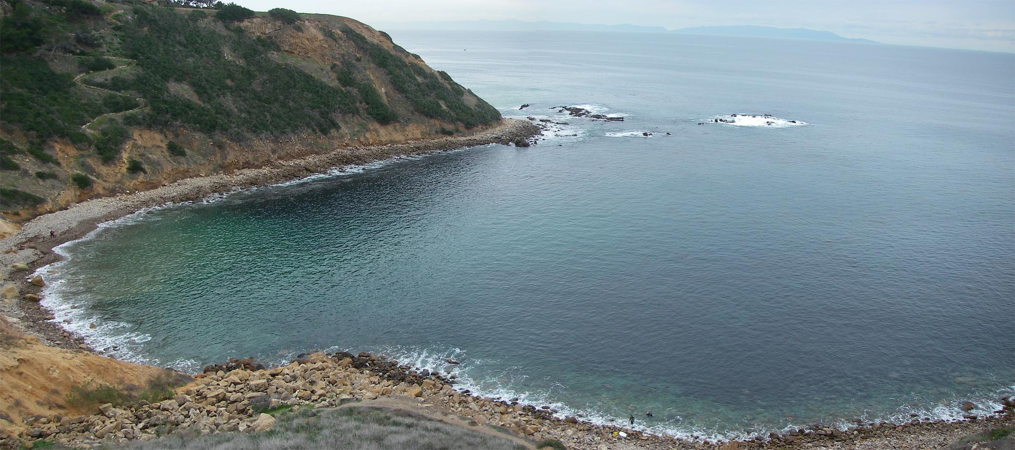 Overview of Christmas Tree Cove, Palos Verdes CA 1/5/2019