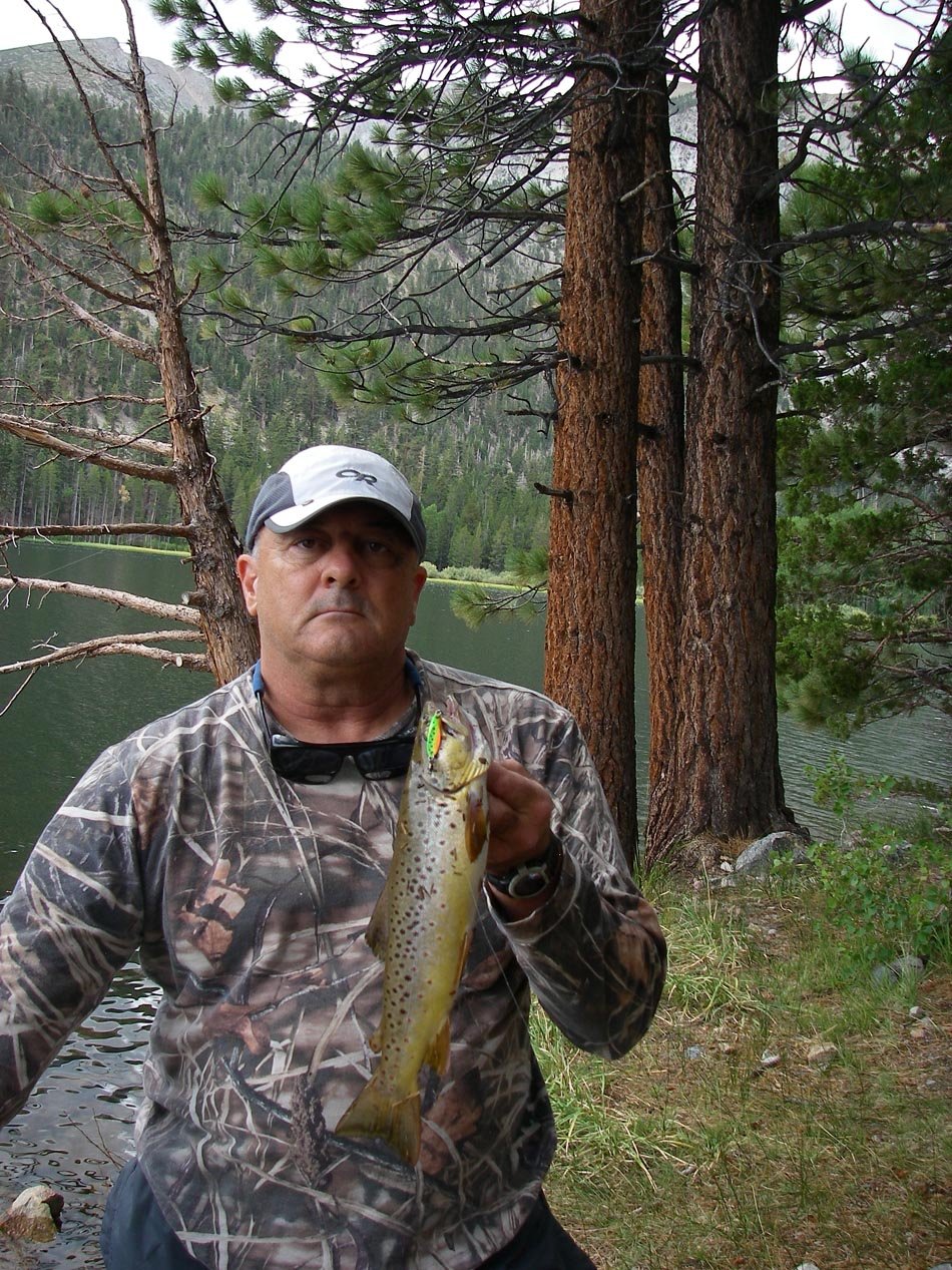 Mike Dufish backpacked to an Eastern Sierra lake and nailed this beautiful brown trout on a Kastmaster 8/23/2013