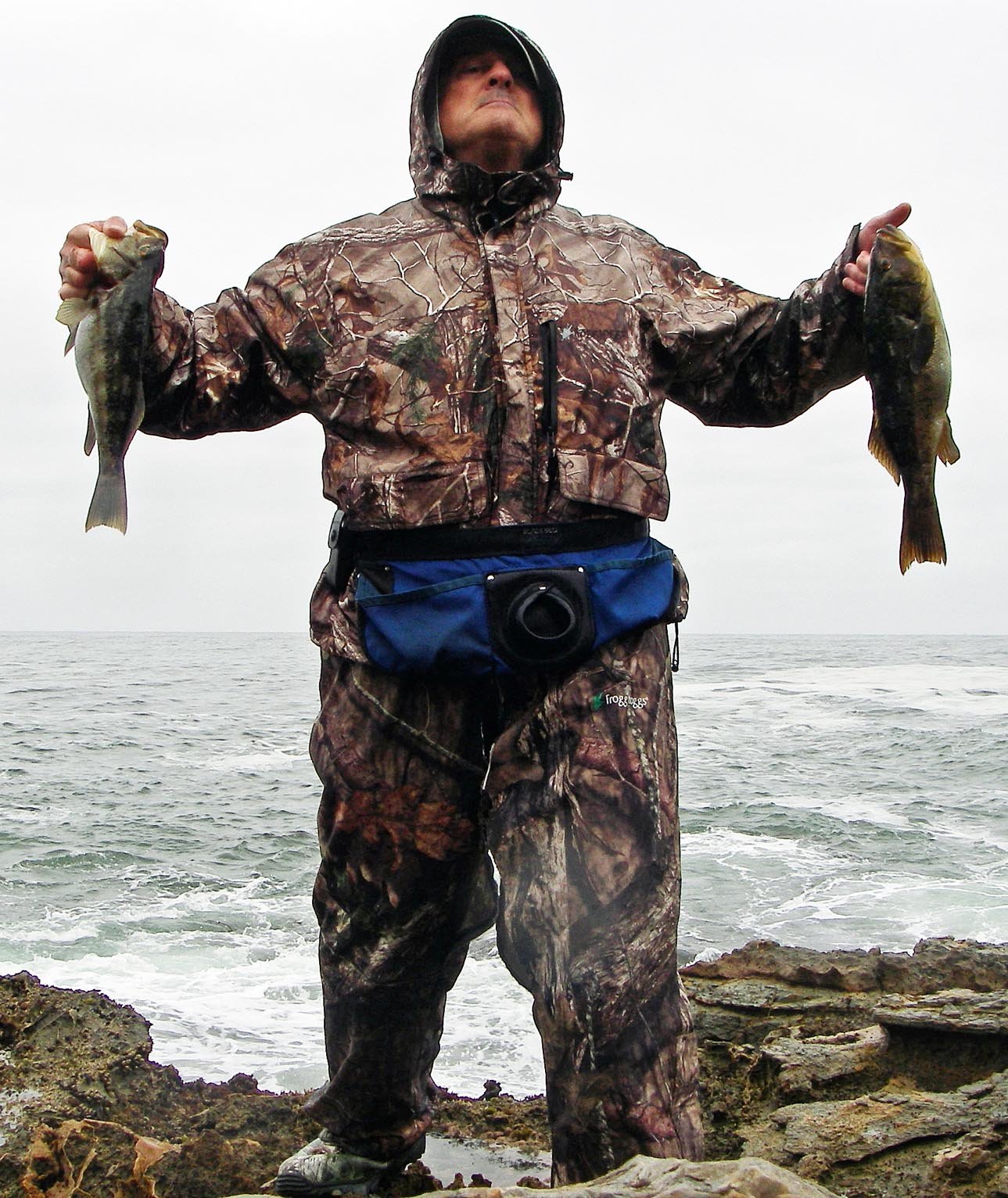A 2 lb and a 2 1/2 lb Calico bass caught at Palos Verdes 5/29/2021