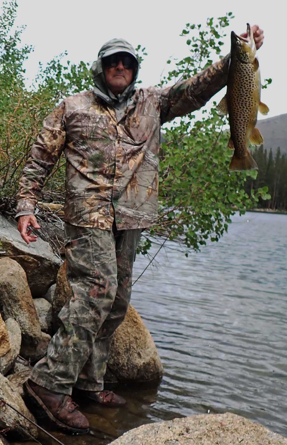 Mike Dufish caught this 5-pound brown trout while backpacking the John Muir Wilderness 8/7/2022