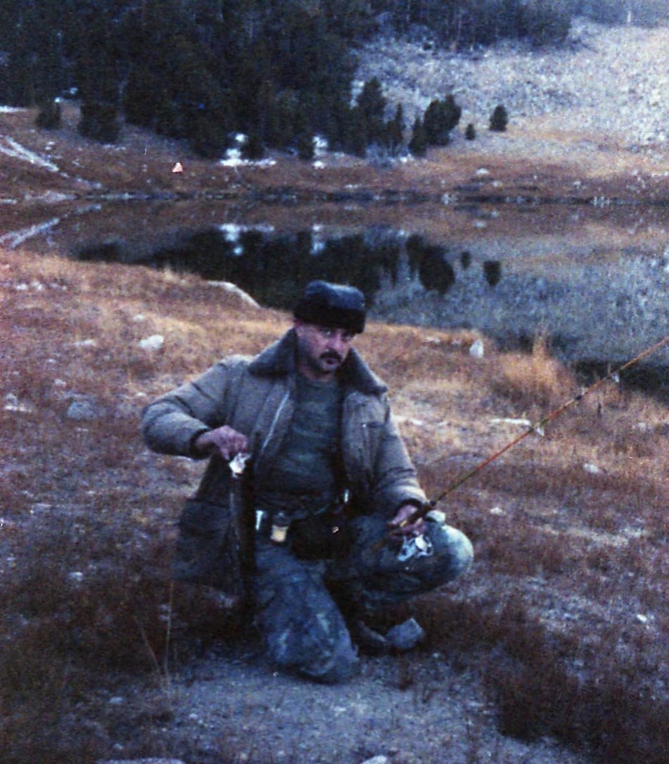 Mike Dufish caught this one from his secret rainbow trout lake in the High Sierra 1987