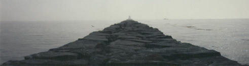 View of Angels Gate in San Pedro while fishing the Federal Breakwall.