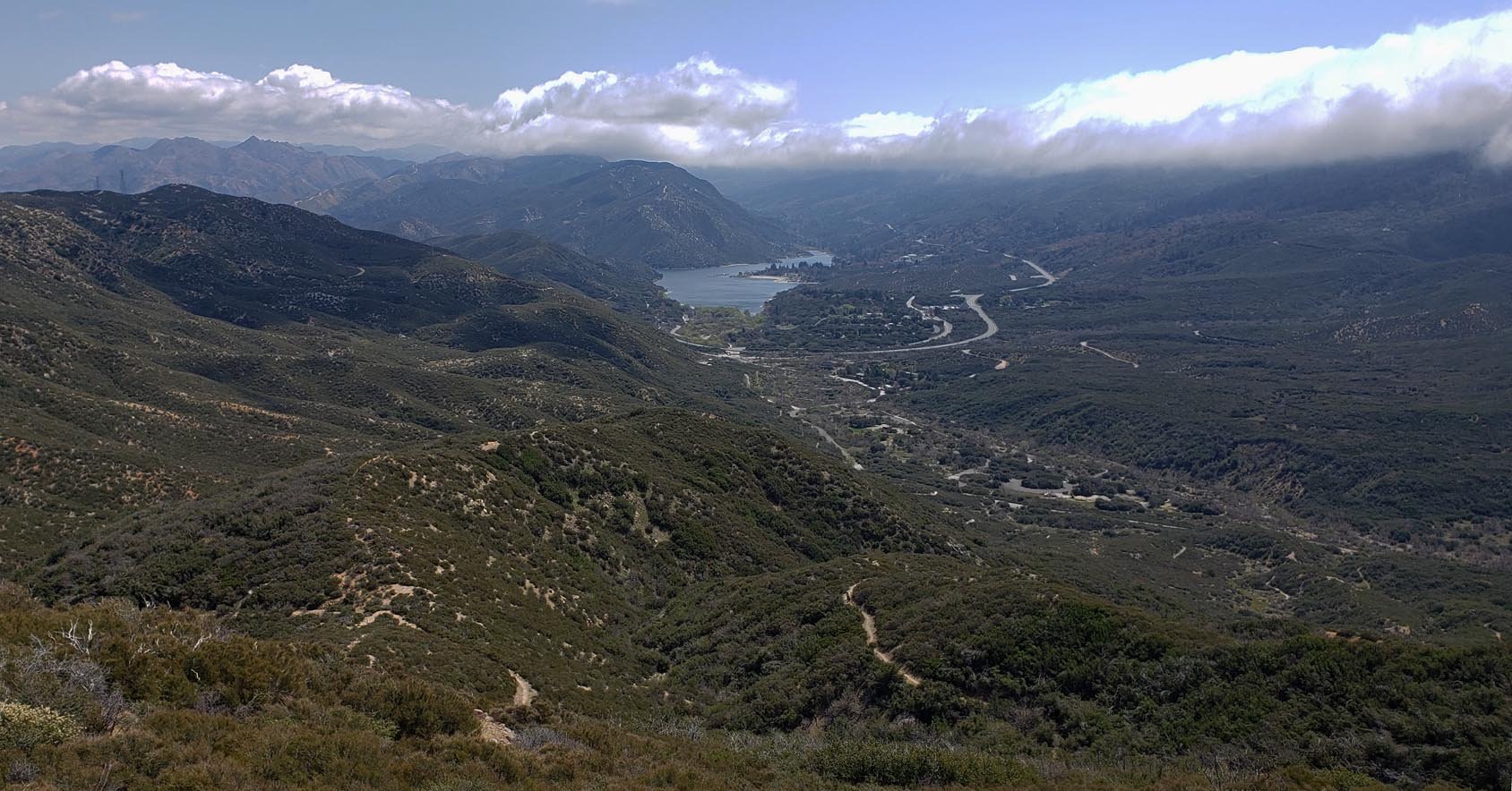 Hike training to Cleghorn Ridge, Silverwood Lake in the background 4/18/2020