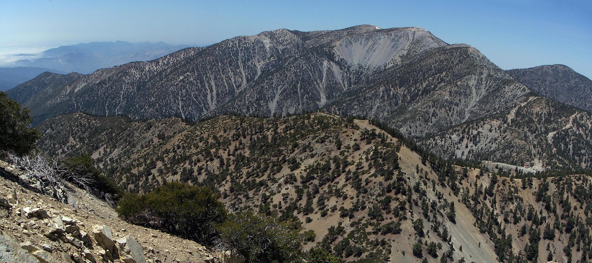 Mt. Wilson to Mt. Baldy as seen from Telegraph Peak  5/9/2021