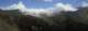 Panorama of the marine layer poring over a low stretch of the Santa Ana Mountain crest 5/21/2022.
