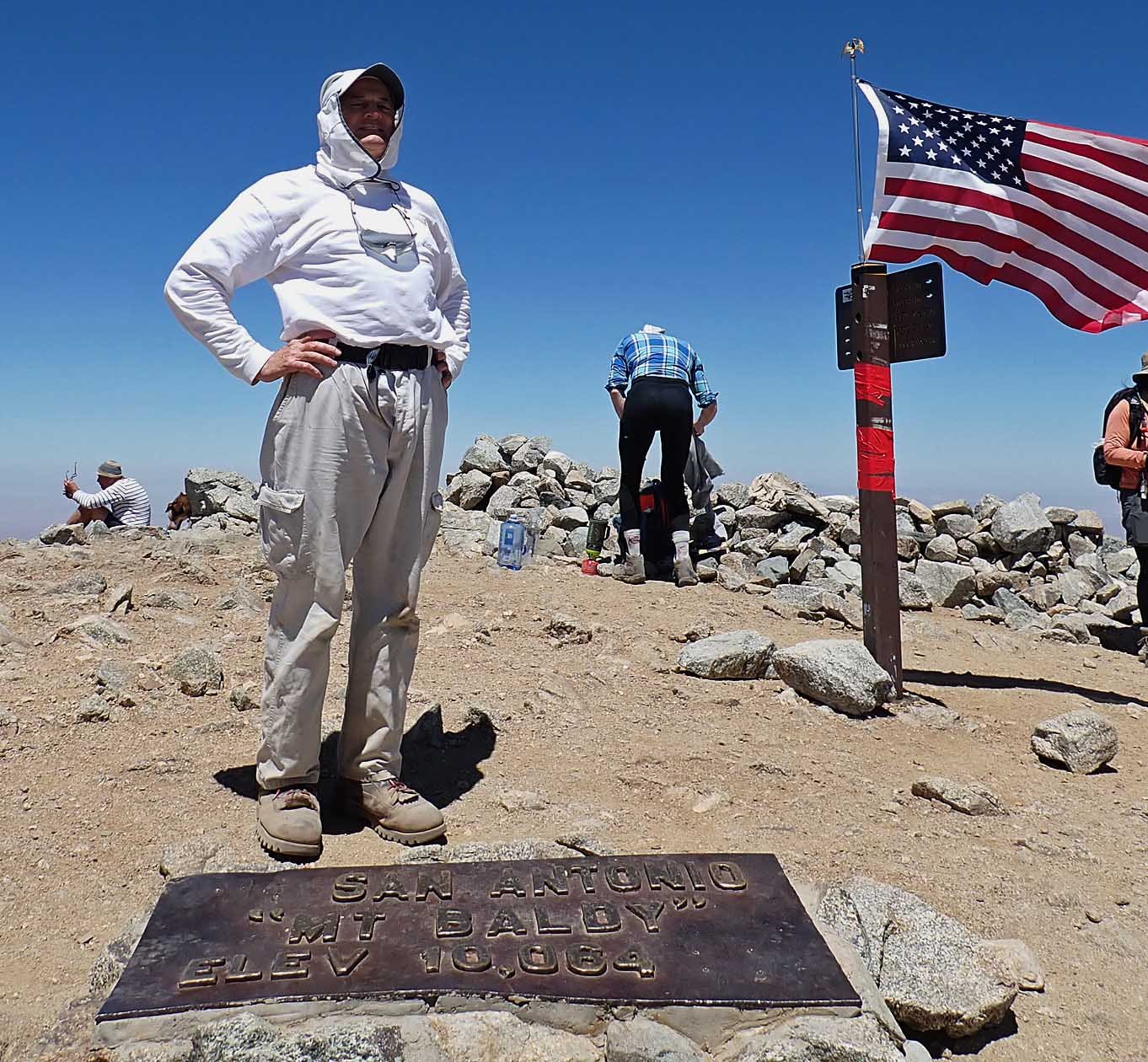 Another summit of Mt. Baldy.  8 hr 45 min up Bowl Trail, 4 hr 30 min down Backbone