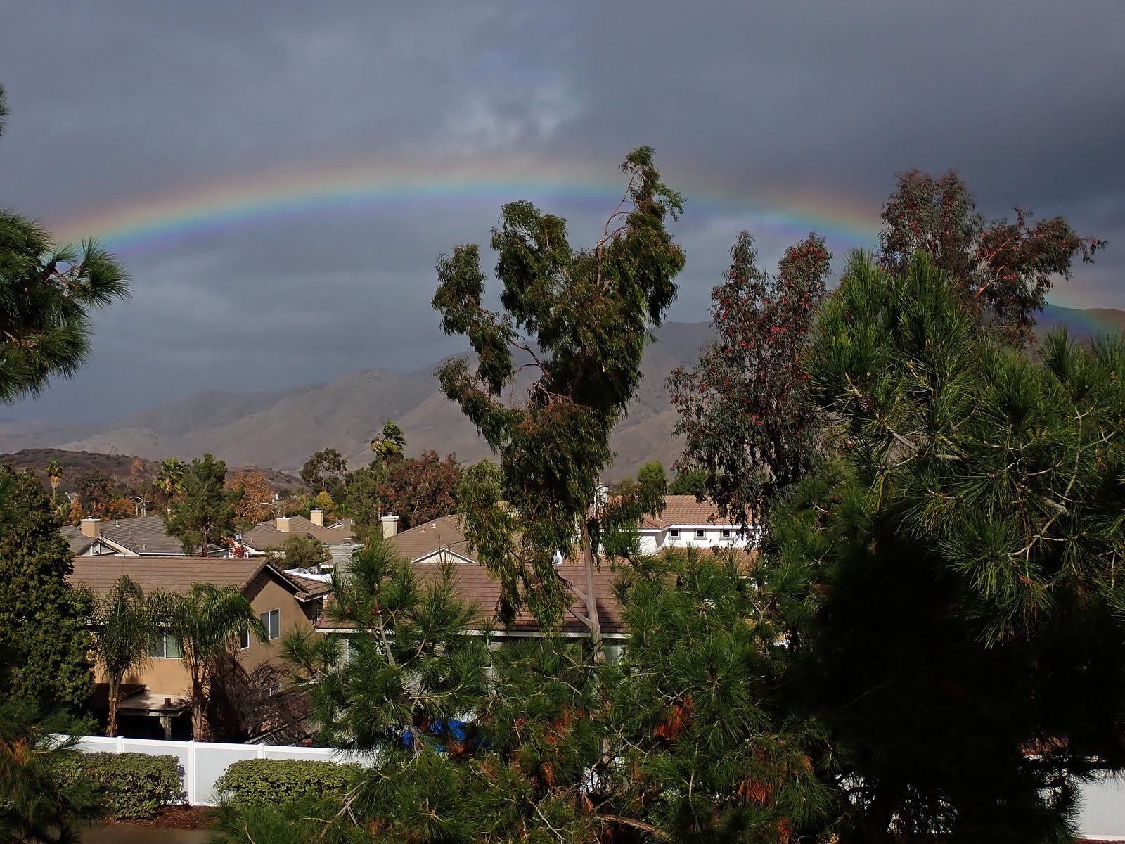 Rainbow between between winter storms 12/24/2021
