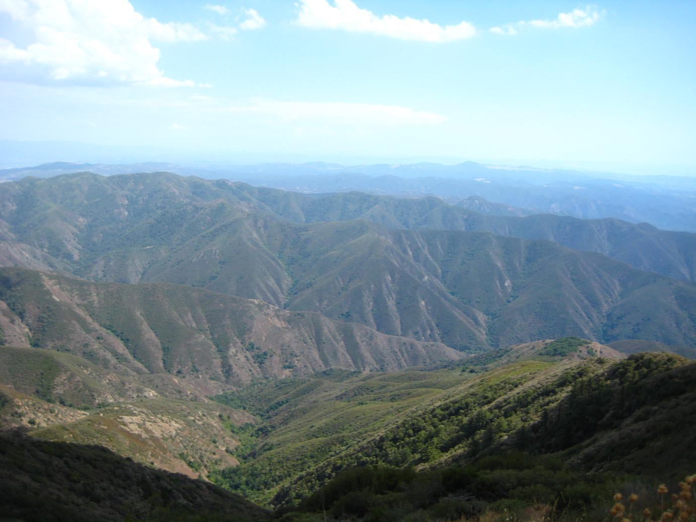 View looking south towards the Pacific ocean and surrounding communities