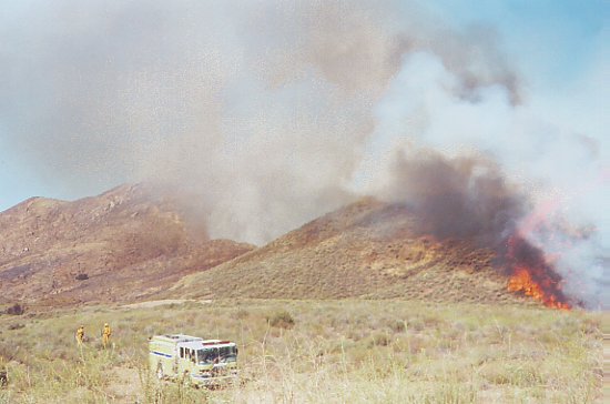 Cerritos fire all the way to Gavilan Wash near I15, 5/4/2004