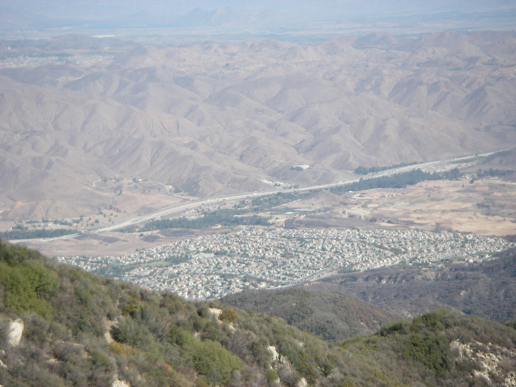 Looking east to Temescal Valley, Santa Ana Mountains motorcycle ride 11/12/2007