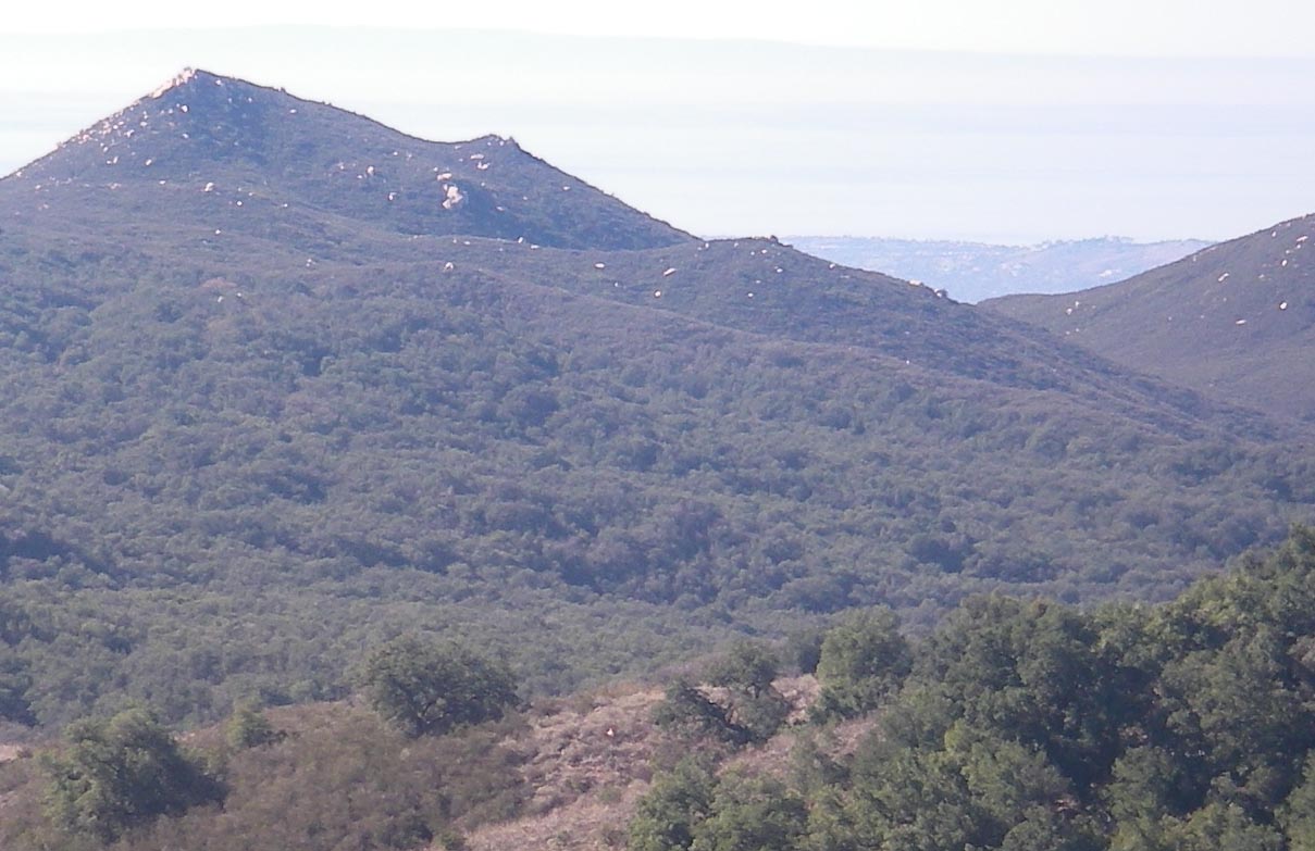 View of Catalina Island from the Santa Ana mountains, you can see Rancho Santa Margarita through the gap 1/14/2009