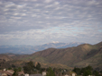 High cloud view of Mt. Baldy and Cucamonga Peak from my back yard, 1/20/2009.