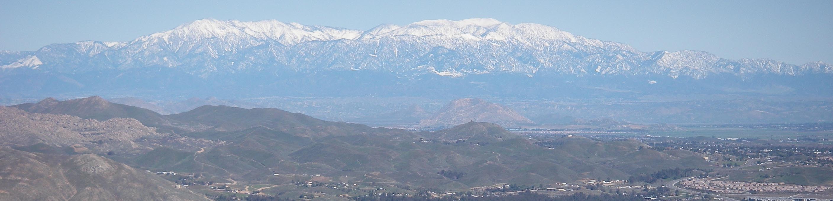 San Bernardino Mountains as seen from Ortega Highway 2/19/2009