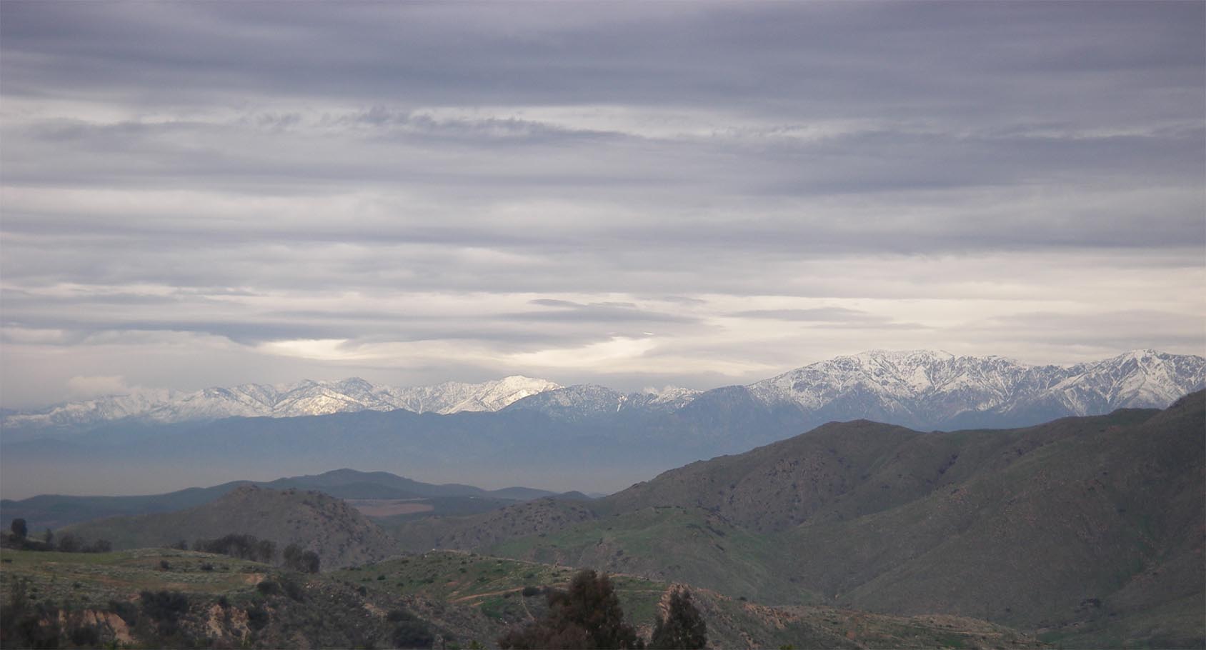 Lovely view of the San Gabriel Mountains from my back yard 2/23/2009