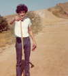 Mike Dufish shot this Mojave rattlesnake near Ave. M west of Quartz Hill ca. 1972.