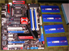 Closeup of Rampage Extreme and Kingston 2x4gb 2000mhz HyperX memory modules 12/22/2009 