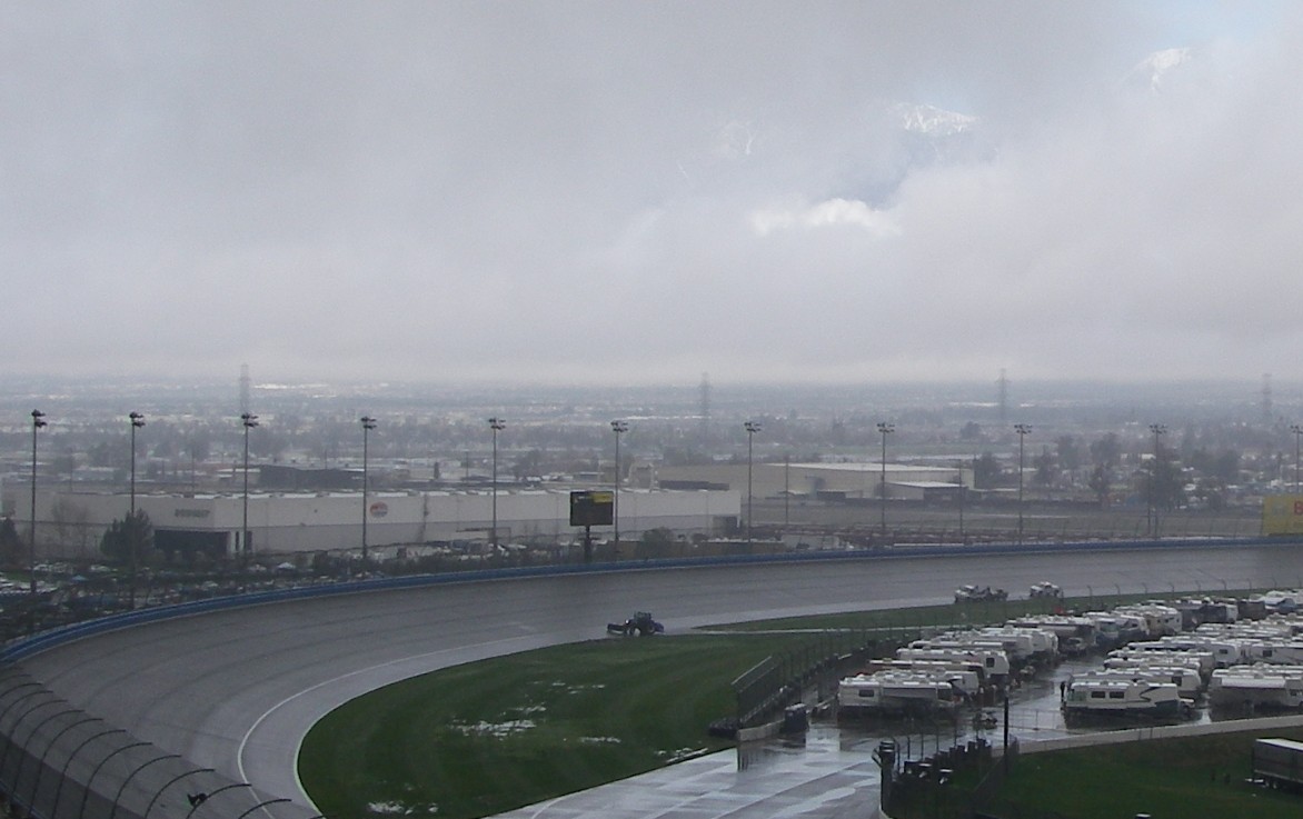 Rainy day in Fontana at the Auto Club 500 2/24/2008