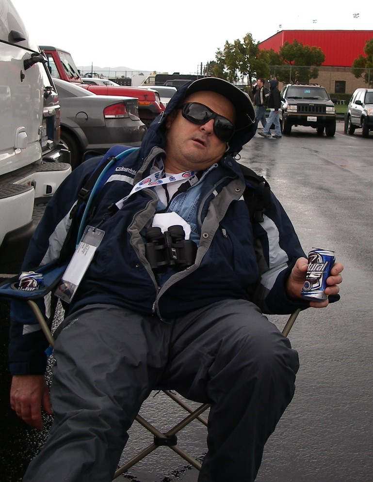 Dufish beering up at the Auto Club 500 2/24/2008