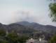 Santiago Fire 10/24/07 over Santiago Peak, Santa Ana Mountains, as seen from my driveway