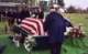 My Dad's flag draped coffin Hughson Cemetery 12/2004