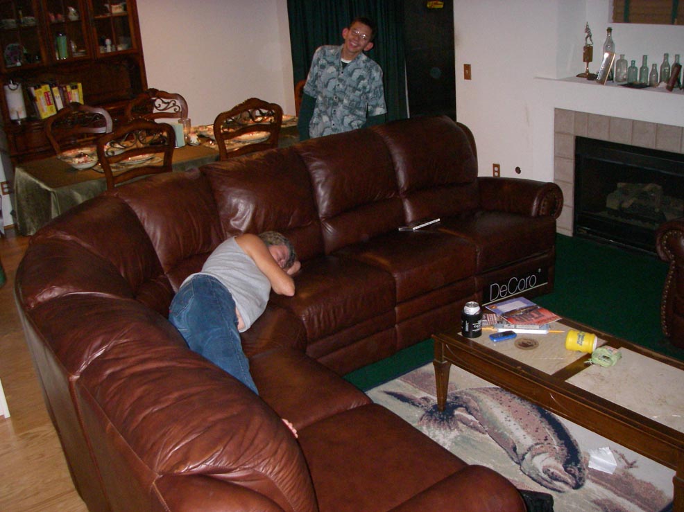 Candy passed out at dinner time T-day 2008