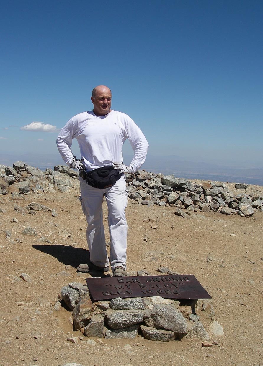 Mike Dufish at the top of Mt. Baldy 4/11/2013 