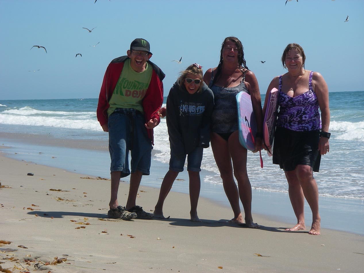 Bo Jessica Candy and Tracie boogie boarding at Carpinteria Beach 8/28/2013