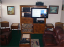 My media center with new media center PC behind TV