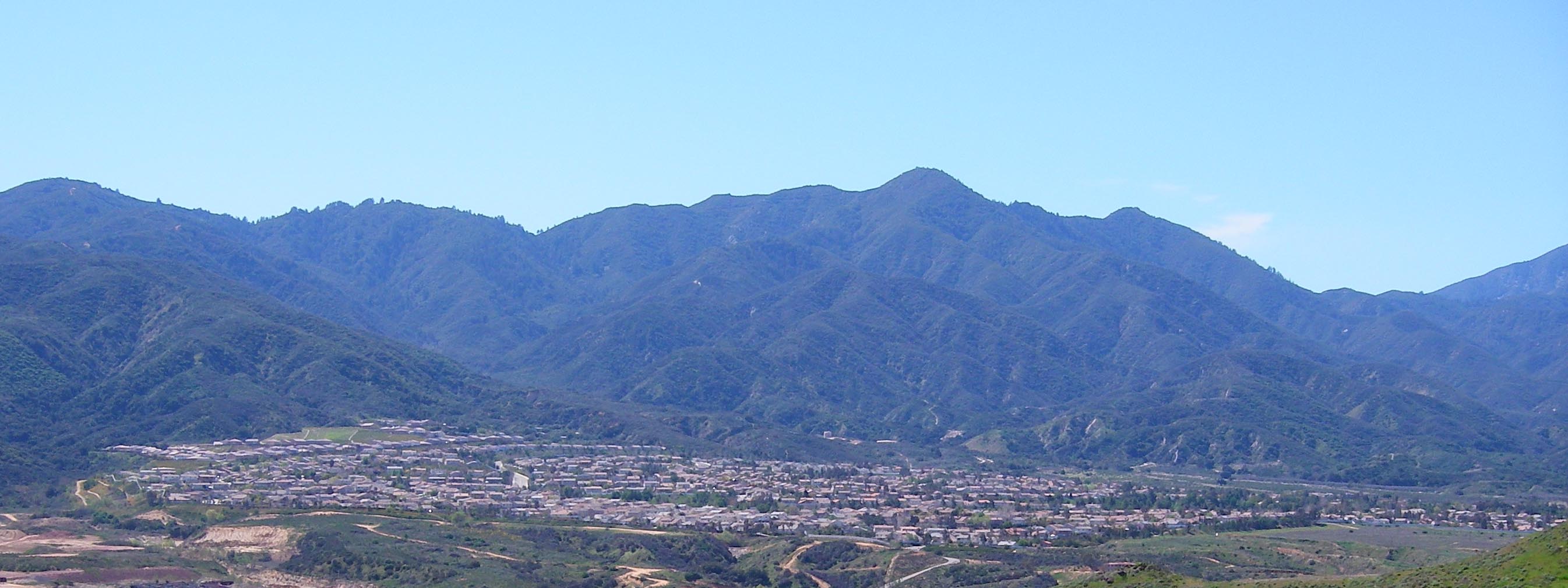 My neighbornood with Trabuco Peak in the backdrop 3/17/2010