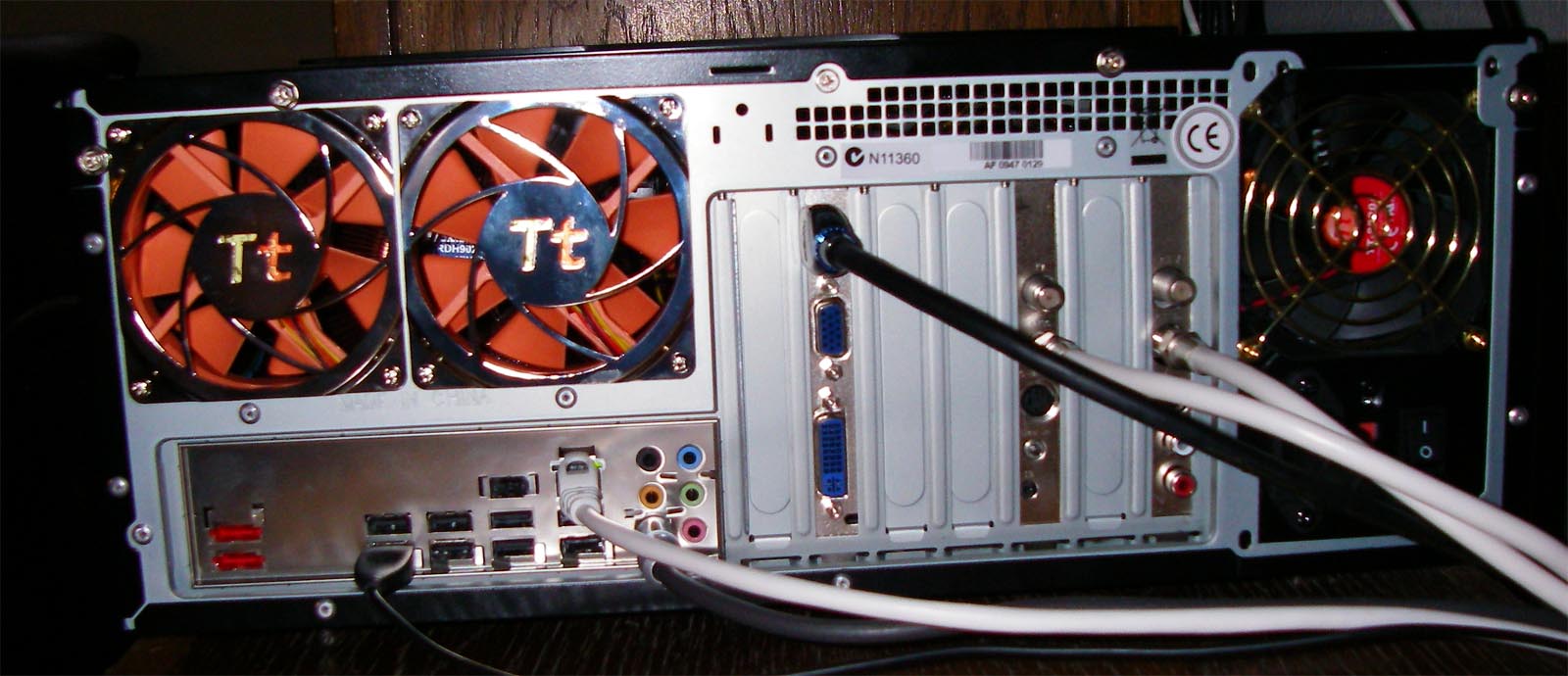 Rear of my new home theater PC 3/20/2010