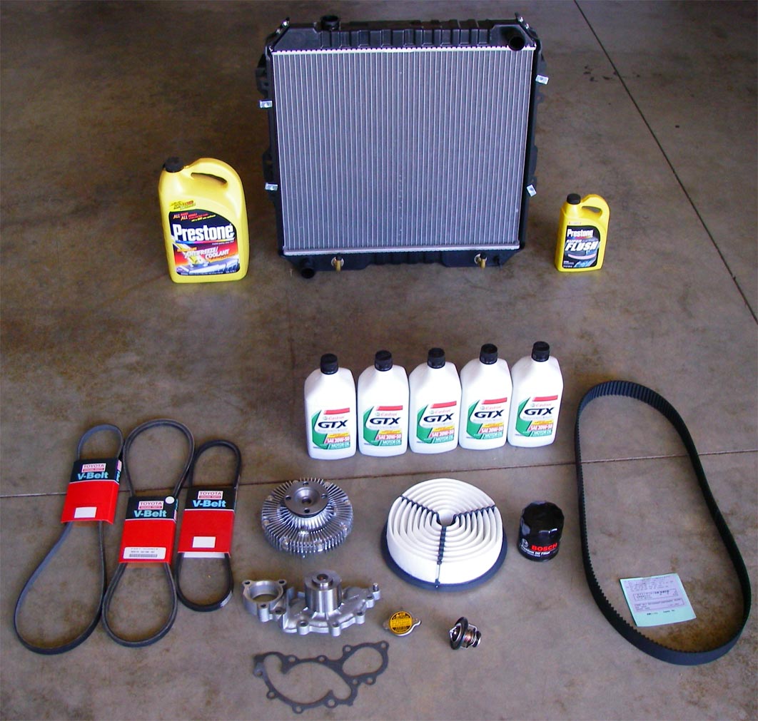 Timing belt job including new radiator, fan clutch and water pump 6/8/2010.